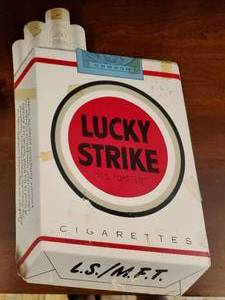 lot 220 image: Vintage Lucky Stripes Cigarette Advertisement
