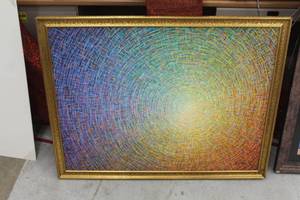 lot 544 image: Abstract by Jo Hayes Signed Wall Art , Framed