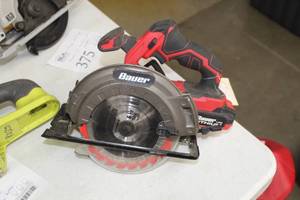 lot 373 image: Bauer 6-12 20V Circular Saw with Battery
