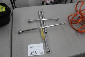 lot 353 image: Lot of (2) 4-Way Tire Wrenches