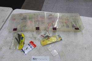 lot 388 image: Lot of (2) Tackle Boxes with Misc. Fishing Tackle