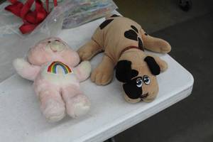 lot 409 image: Vintage Childrens Plush Toys - Pound Puppy, Care Bear