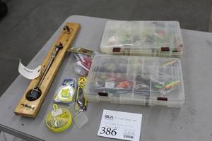 lot 386 image: Lot of (2) Tackle Boxes with Misc. Fishing Tackle