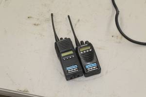 lot 400B image: Lot of (2) Kenwood Walkie Talkies
