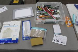 lot 420 image: Lot of  Paper Editing Tools (in bin)