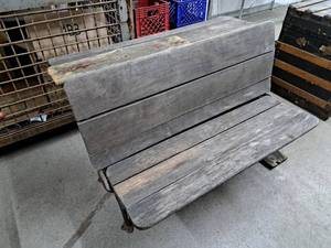 lot 770 image: Vintage Wooden Bench