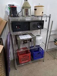 lot 778 image: Metal Shelving Unit 4-tier