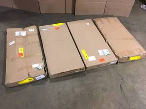 Lot of 4 Edsal 4-Tier Heavy Duty Steel Garage Storage Shelving Unit in Black (36 in. W x 60 in. H x 18 in. D) May Contain Missing Pieces Customer Returns See Terms on Auction