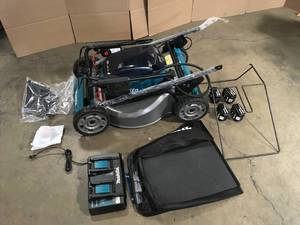 Makita 21 in. 18-Volt X2 (36-Volt) LXT Lithium-Ion Cordless Walk Behind Self Propelled Lawn Mower Kit with 4 Batteries (5.0 Ah) Customer Returns See Terms on Auction