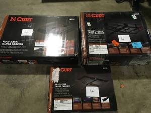 Lot of 3 assorted CURT Steel Basket Hitch Cargo Carrier various models see pictures Customer Returns See Terms on Auction