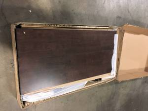 52 in.W x 24 in. D Steel 1-Drawer Adjustable Height Workbench with Dark Stained Wood Top in Gloss Black by Husky Customer Returns See Terms on Auction