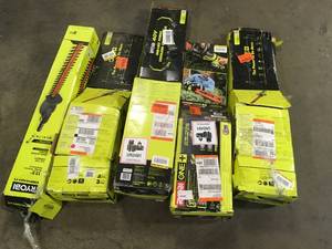 Lot of Mixed Assorted Ryobi Lawn Care Items Customer Returns See Terms on Auction