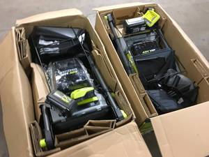 Lot of 2 Assorted RYOBI 40V HP Brushless 20 in. Cordless Electric Battery Walk Behind Self-Propelled Mower with 6.0 Ah Battery and Charger Customer Returns See Terms on Auction