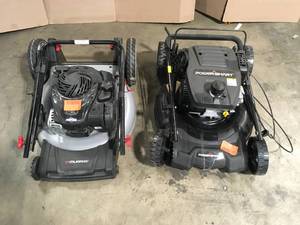 Lot of 2 Assorted Murray 21 in. 140 cc Briggs and Stratton Walk Behind Gas Push Lawn Mower with Height Adjustment and Prime N Pull Start One Unit Missing Parts Customer Returns See Terms on Auction