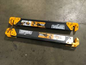 Lot of 2 Assorted TOUGHBUILT 42.4W x 28.8H C550 Powder-Coat Steel Sawhorse and Jobsite Table with 1100 lb capacity Customer Returns See Terms on Auction