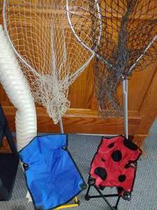 lot 283 image: Child Collapsible Chair (2) and Nets (2) 20 in.