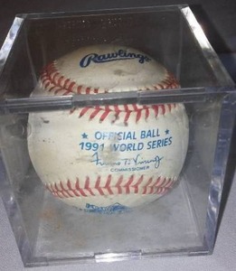 lot 419 image: MN Twins World Series Baseball 1991.