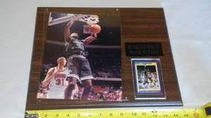 lot 422 image: Shaquille ONeal Rookie Card And Plaque.