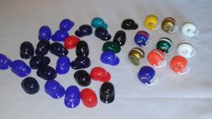 lot 425 image: Collectible Baseball And Football Helmets.