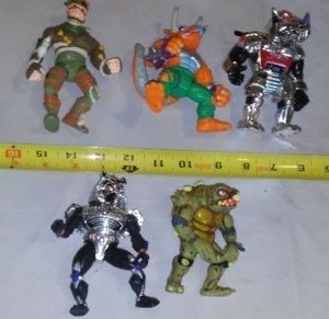 lot 441 image: TMNT Teenage Mutant Ninja Turtles (5) Action Figures