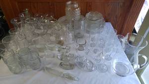 lot 355 image: Large Lot Of Clear Glass.