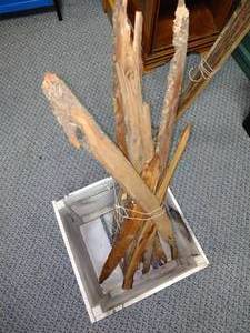 lot 365 image: Crate Wood with Live Edge Wood Pieces.