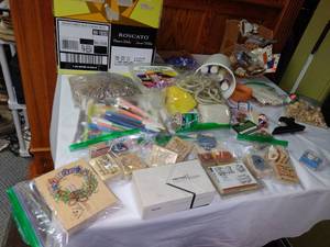 lot 374 image: Plethora Of Crafting Supplies.