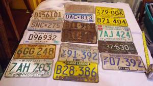 lot 482 image: (20) License Plates  MN Matching Pairs Back To 1941.