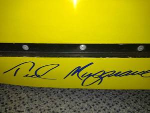 lot 245 image: Butch Mock Motorsports Roof of 75 Car. Driven by Ted Musgrave