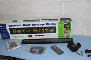 lot 1 image: Adaptive Micro Systems 213C-1 BetaBrite Indoor LED Digital Signage  Sign  Message Center Display Board