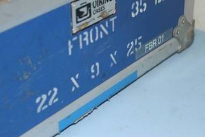 lot 37 image: Viking Hard-Sided Heavy Duty Equipment Rack Case with 2 Barco Daylight Display FiberLink Fiber Link Units