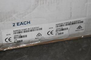 lot 39 image: New in Box - PAIR of Crestron SAROS ICS8T-B-T Black 8 In-Ceiling Sub Woofer Subwoofer Bass Speakers