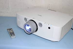 lot 102 image: NEC PA550W 5500 ANSI Lumen Widescreen Home Theater Projection HD 3LCD Projector w NP13ZL Zoom Lens & More