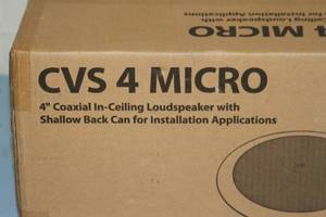 lot 127 image: Tannoy CVS4 CVS 4 Micro 4 Pro Audio Ceiling Loudspeakers  Speakers - Shallow Mount - with Back Cans - New in Box