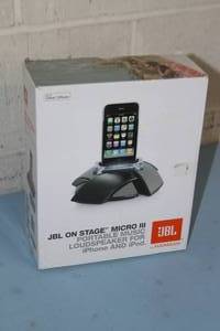 lot 135 image: JBL On-Stage Micro III Apple iPhone iPod Speaker Dock and Remote Control