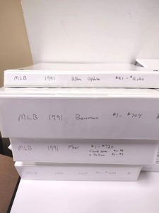 Huge Assortment of 1991 MLB Baseball Complete Sets