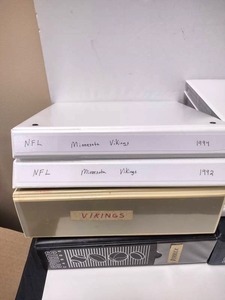 Minnesota Vikings, Minnesota Twins, and Minnesota Timberwolves Binders (Many with Autographs)