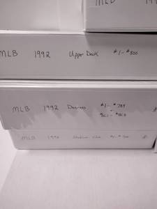1992 MLB Baseball Complete Card Sets (Topps  Fleer  Fleer Ultra Donruss)