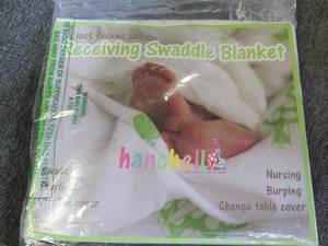 lot 41 image: new 100 percent receiving swaddle b...