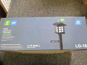 lot 64 image: new 8 pack LED stake light kit ...