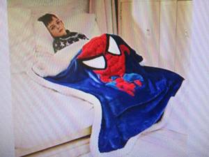 lot 144 image: Marvel Kids Spiderman Throw Blanket...
