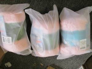 lot 150 image: 3 new pink dog blankets...