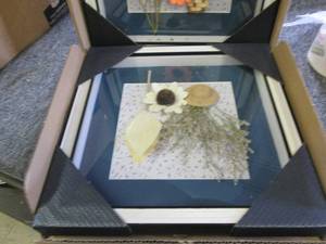 lot 171 image: 2 framed fake flowers...