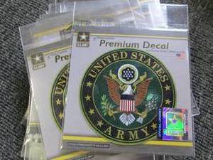 lot 192 image: 34 new army premium decals automoti...