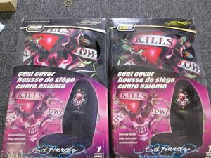 lot 196 image: 2 new ed hardy car seat covers ...
