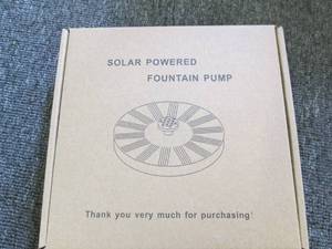 lot 218 image: new solar fountain pump ...