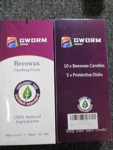 lot 240 image: 2 new packs of 10 beeswax candling ...