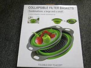 lot 270 image: new 2 piece collapsible filter bask...