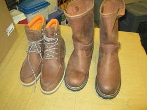 lot 317 image: box of 2 sets of boots size 12 and ...