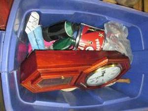 lot 329 image: big blue tote full of misc please s...